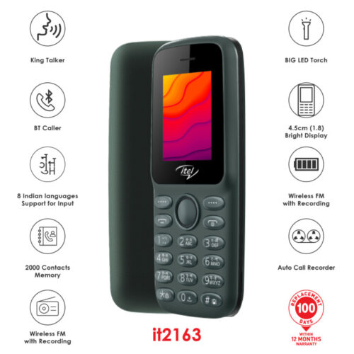 Itel It2163 1.8” Dual SIM Phone 12 Months warranty